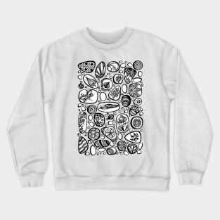 Collection of Decorative Sea Pebbles with Ornaments Crewneck Sweatshirt